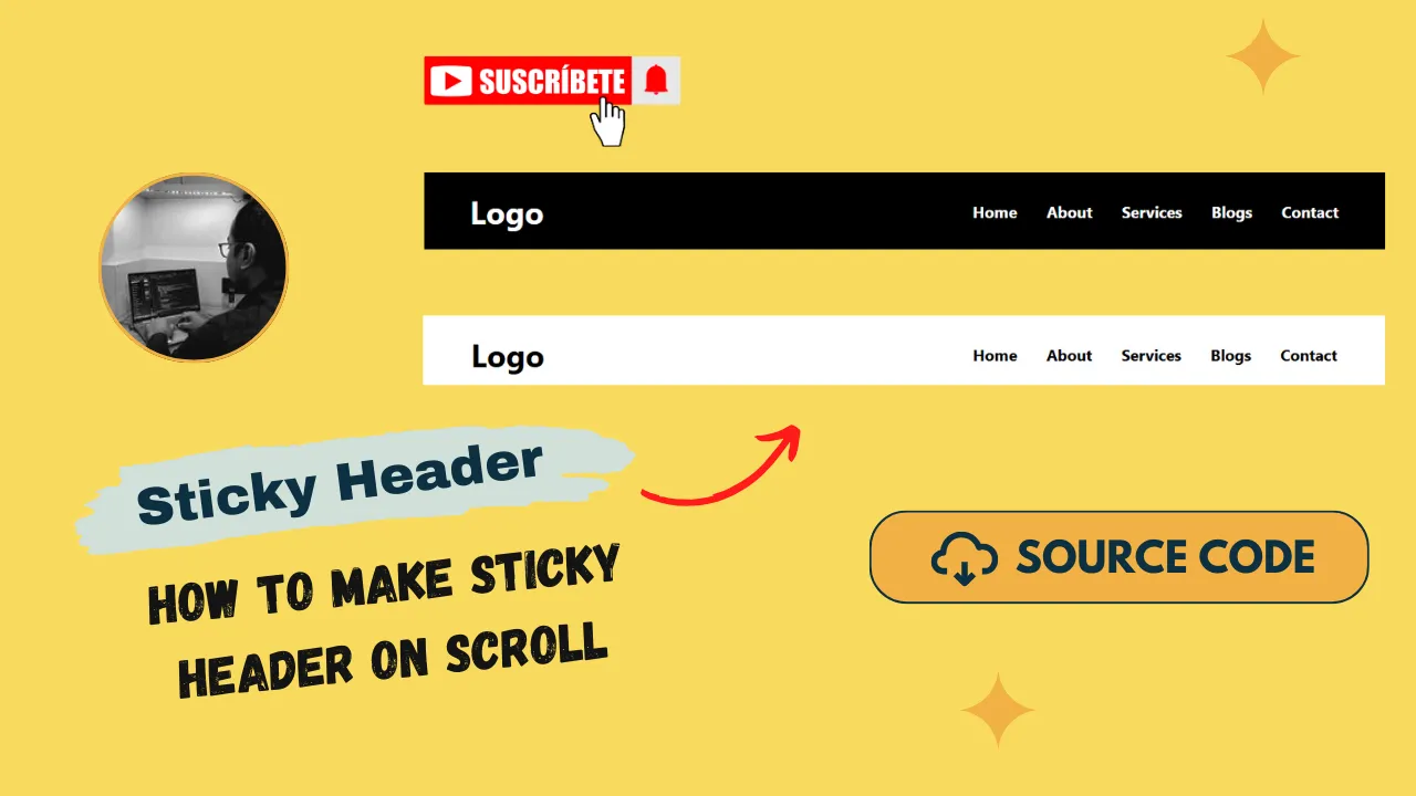 How to make sticky header